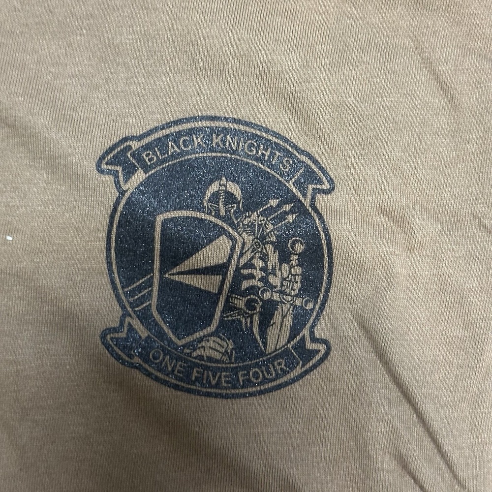 Soffe Mens VFA-154 Black Knights Military Graphic T-Shirt Khaki Small - Picture 3 of 9